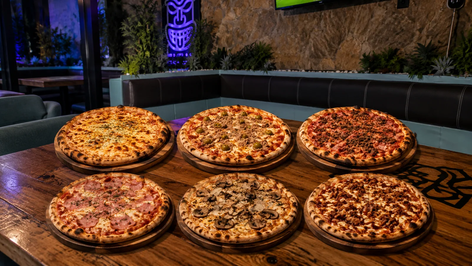 Seis variedades de pizza en Tropico Teatinos